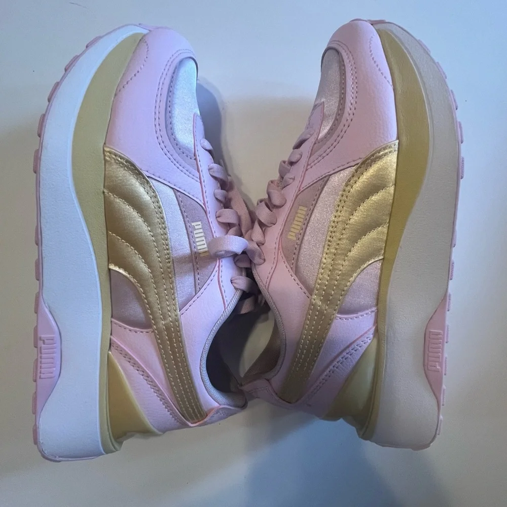 Puma Women’s Cruise Rider Nu Satin Lace Up Casual Sneaker Shoes
